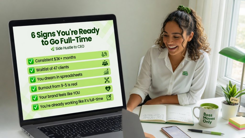 6 Signs You’re Ready to Go Full-Time Freelance Signs you are ready to go full time freelance from side hustle checklist