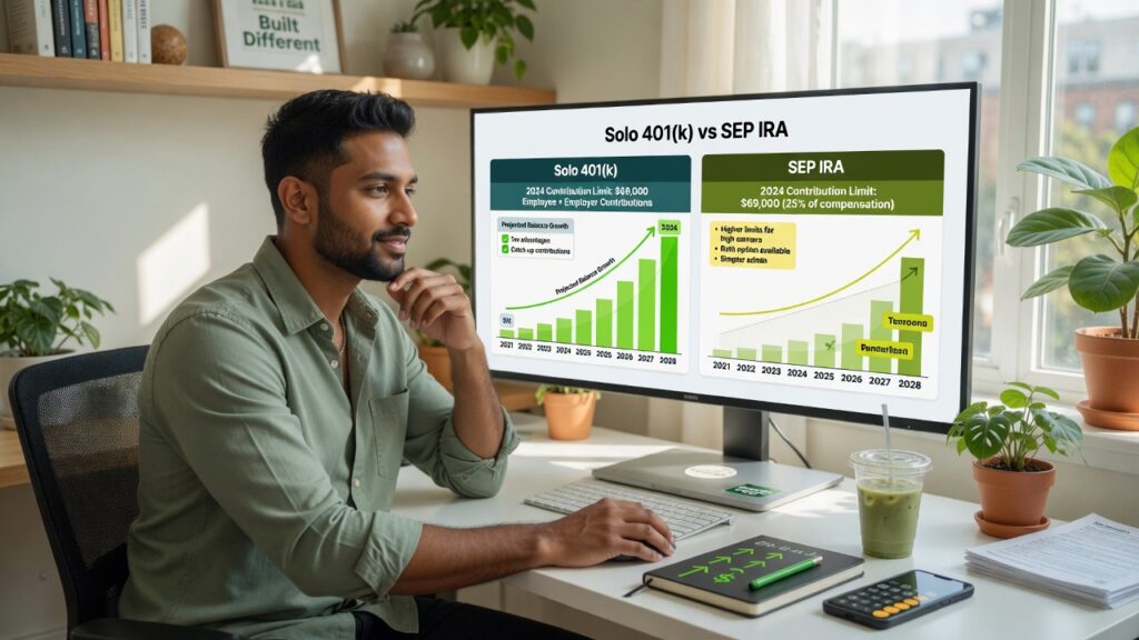 Solo 401(k) vs SEP IRA: Best Retirement Account for Freelancers Comparing Solo 401k and SEP IRA retirement account options for freelancers