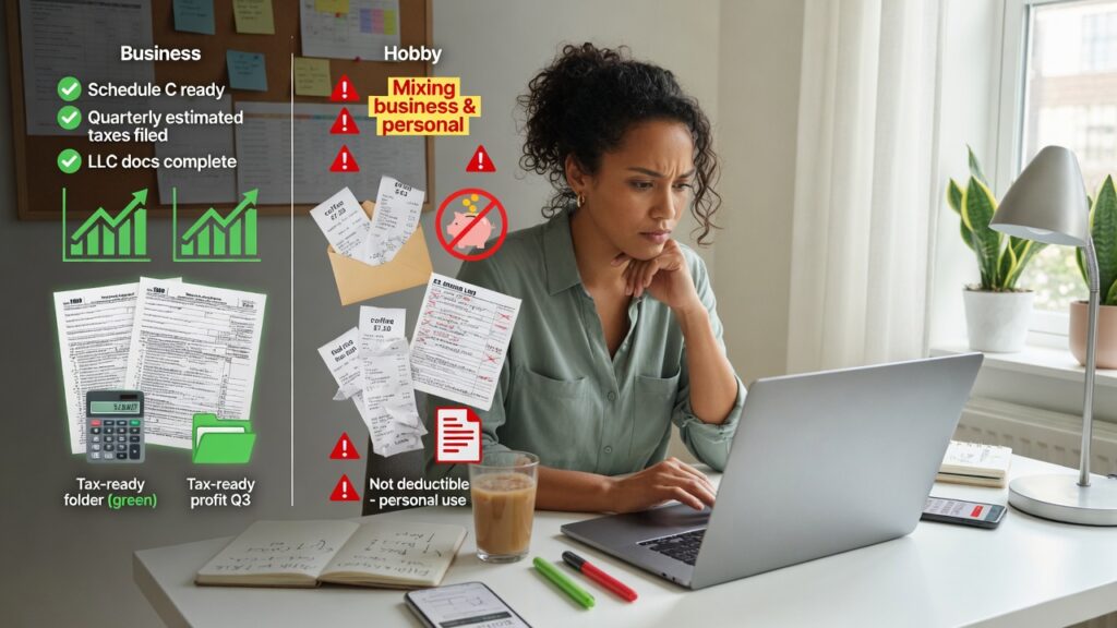 Business vs Hobby: Why the IRS Cares (and You Should Too) IRS business versus hobby classification guide for freelancer tax filing