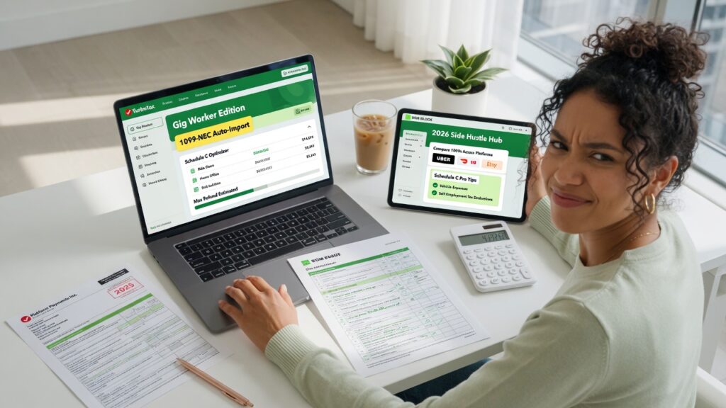 Best Tax Software for Side Hustlers in 2026: TurboTax vs H&R Block vs Others Comparing TurboTax H and R Block and tax software options for freelancers