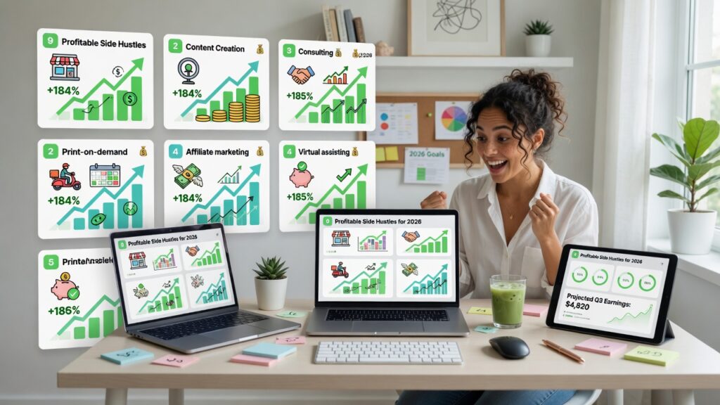 9 Most Profitable Side Hustles for 2026 That Actually Scale Most profitable side hustles for 2026 ranked by earning potential chart