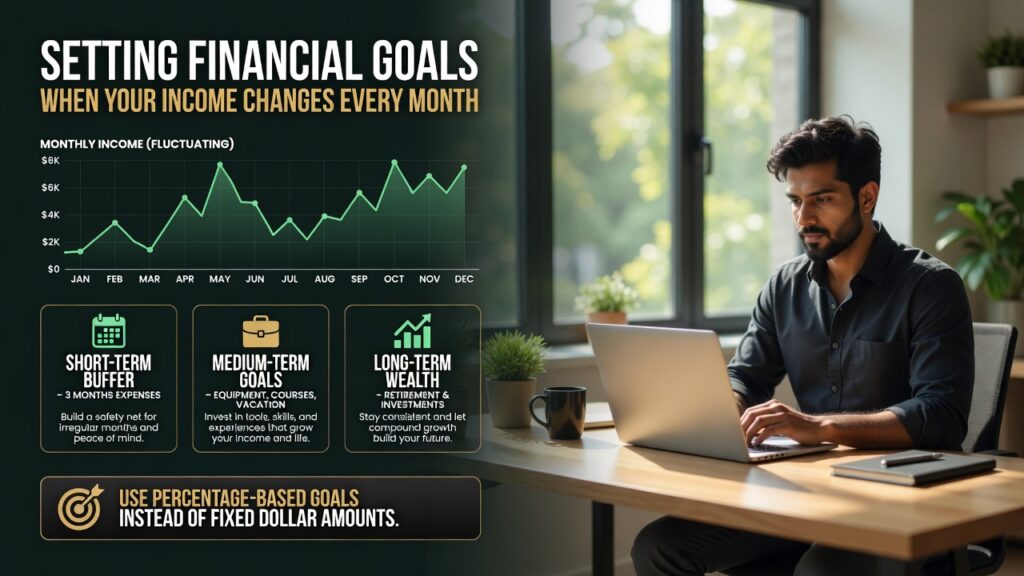 Setting Financial Goals When Your Income Changes Every Month